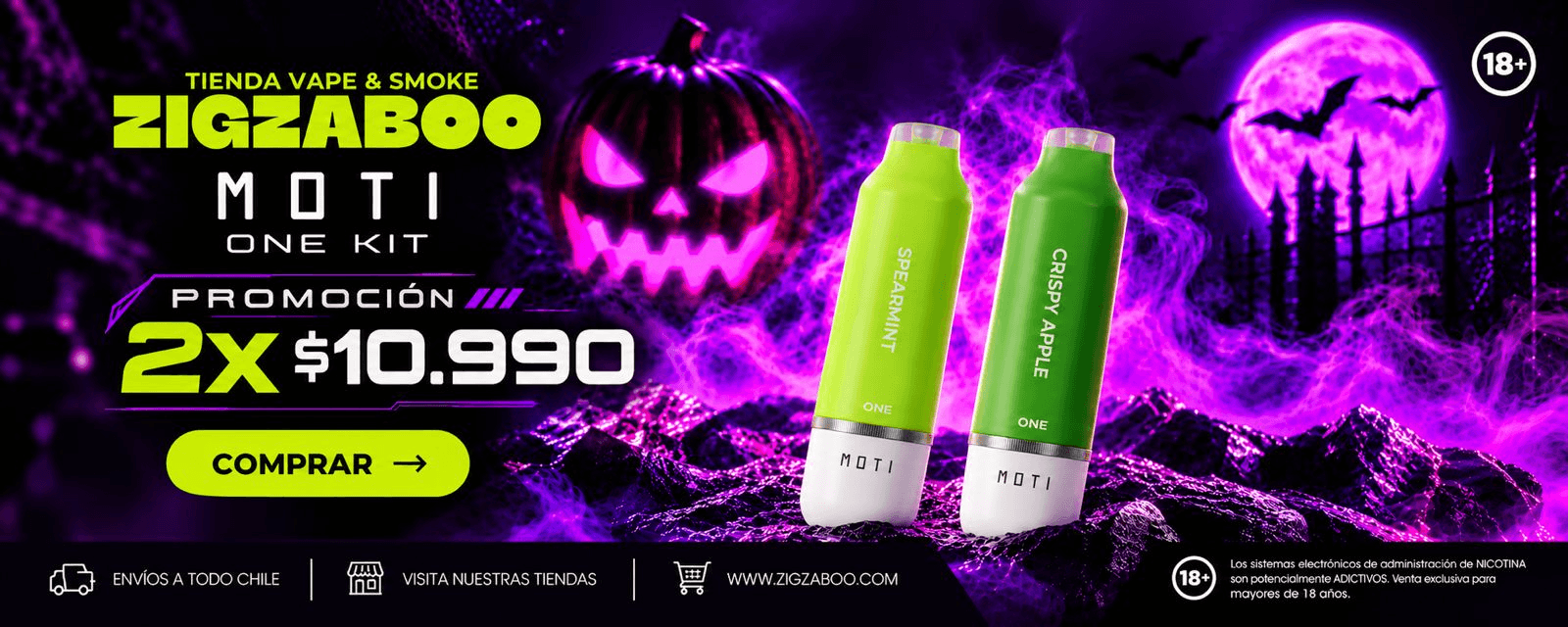 Halloween en Zigzaboo: promo 2x1 Moti One 4000