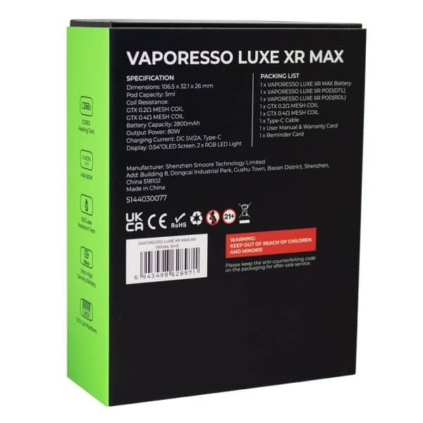Vaporizador Vaporesso Luxe XR Max Kit
